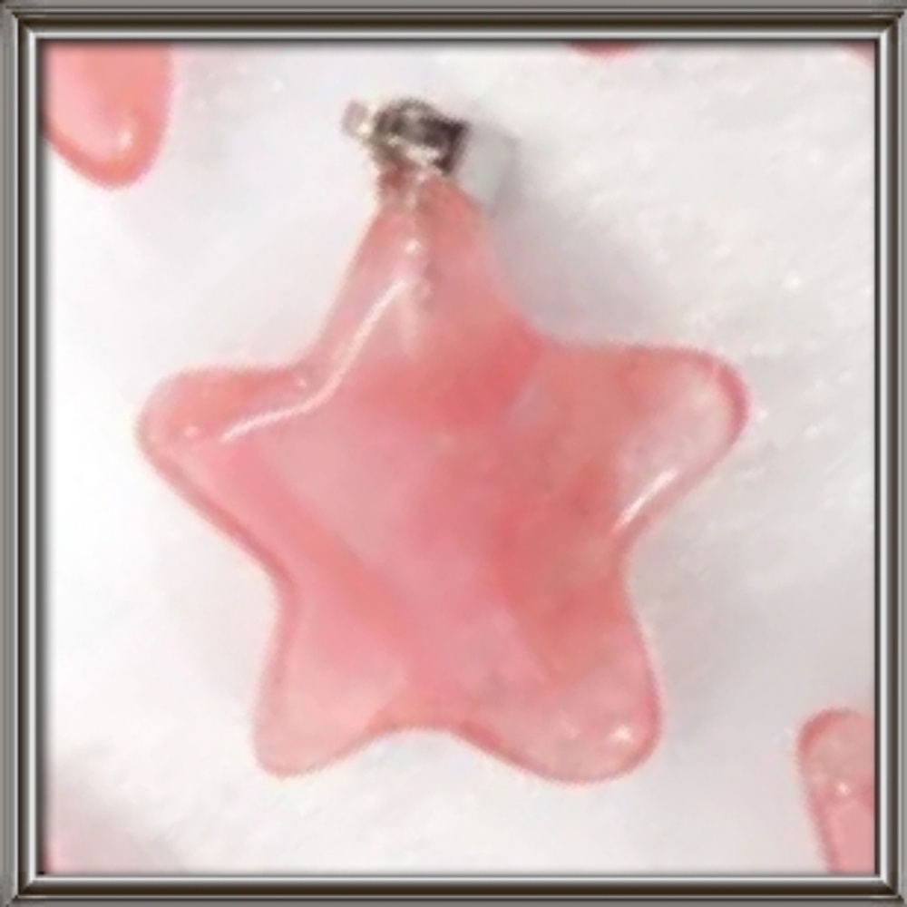 Star watermelon Agate with sterling silver chain